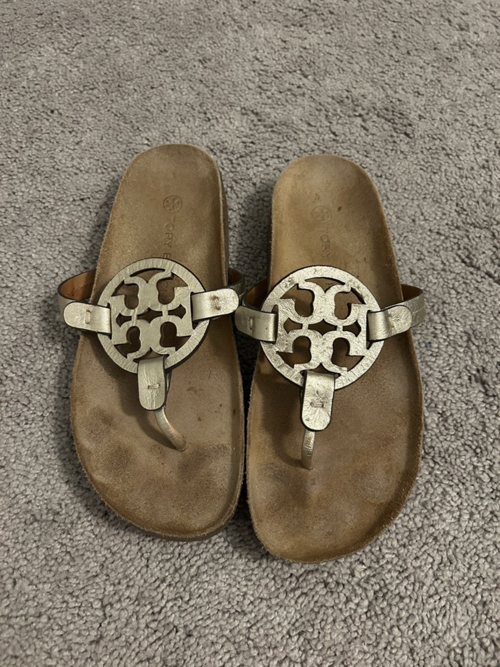 Tory Burch Metallic Gold Thong Sandel